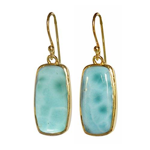 【並行輸入品】Ravishing Impressions Larimar Handmade 925 Sterling Silver Goldの画像