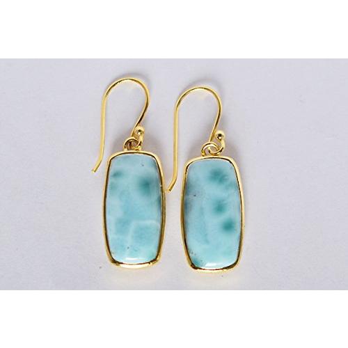 【並行輸入品】Ravishing Impressions Larimar Handmade 925 Sterling Silver Goldの画像