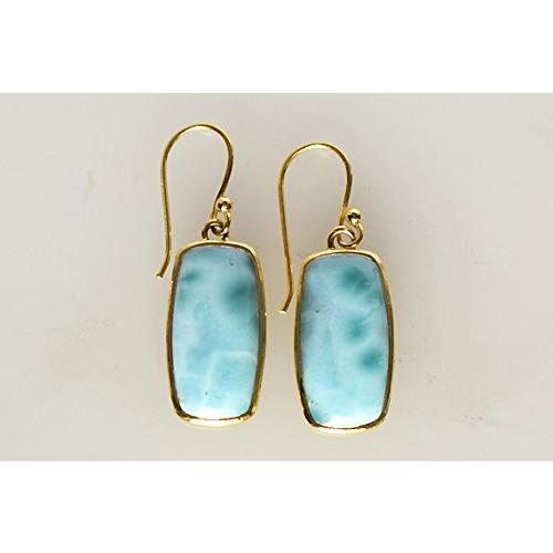 【並行輸入品】Ravishing Impressions Larimar Handmade 925 Sterling Silver Goldの画像