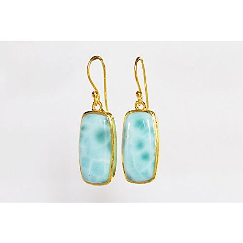 【並行輸入品】Ravishing Impressions Larimar Handmade 925 Sterling Silver Goldの画像