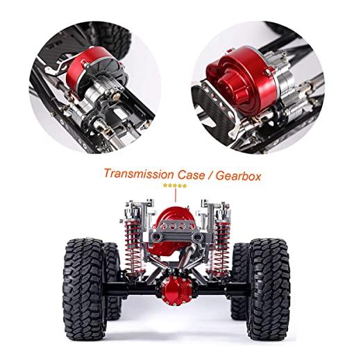 【並行輸入品】ZXYRC 1/10 アルミニウム合金トランスミッションケース ギアボックス Axial SCX10 RCクローラーカーアップグレの画像