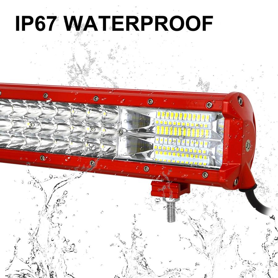 【並行輸入品】Willpower 17 Inch 252W LED Light Bar Red with Wiring Harness LED_6