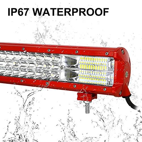 【並行輸入品】Willpower 17 Inch 252W LED Light Bar Red with Wiring Harness LED_7