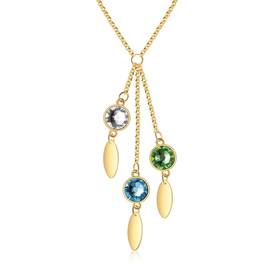 【並行輸入品】Jeweidea Personalized Drop Pendant Necklace with 1 6 Round Simul