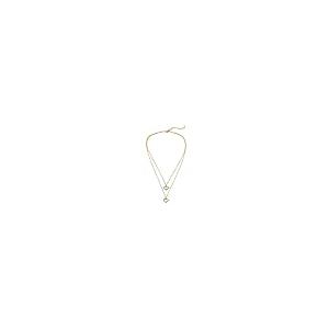 【並行輸入品】Double Layered Heart Chain Choker Necklace Dainty Love Heart Pen_8