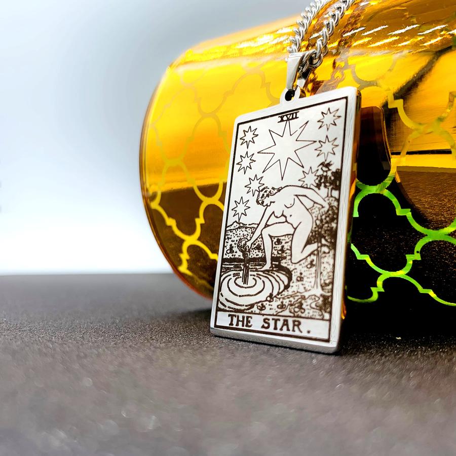 【並行輸入品】タロットカードネックレス タロットネックレス メンズ & レディース タロットカードジュエリー ステンレススチールライ_9