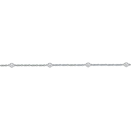 【並行輸入品】Lavari Jewelers レディース 1カラット 人工栽培ダイヤモンド ヤード別ネックレス 925スターリングシルバー 長さの画像