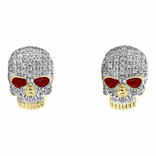 【並行輸入品】AryanJewels ラウンドカット ホワイトダイヤモンド 14K イエローゴールド仕上げ 925スターリングシルバー ハロウィの画像