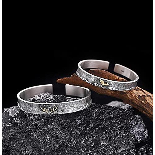 【並行輸入品】Roseheart Classic Couple A Pair Sterling 999silver Trendy Metalの画像