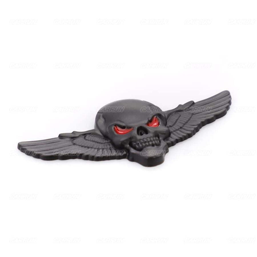【並行輸入品】CARRUN 3D Skeleton Skull Emblem Car Badge Sticker Car Side Rearの画像