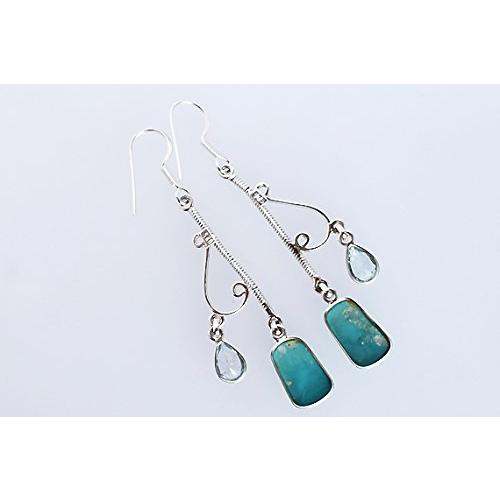【並行輸入品】Ravishing Impressions Arizona Turquoise & Blue Topaz Gemstone 92の画像