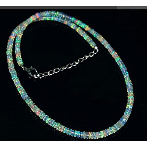 並行輸入品】高級エチオピアのウェロオパールビーズネックレス 10月の