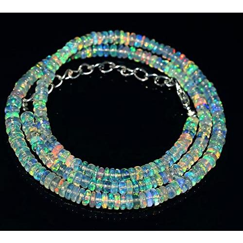 並行輸入品】高級エチオピアのウェロオパールビーズネックレス 10月の