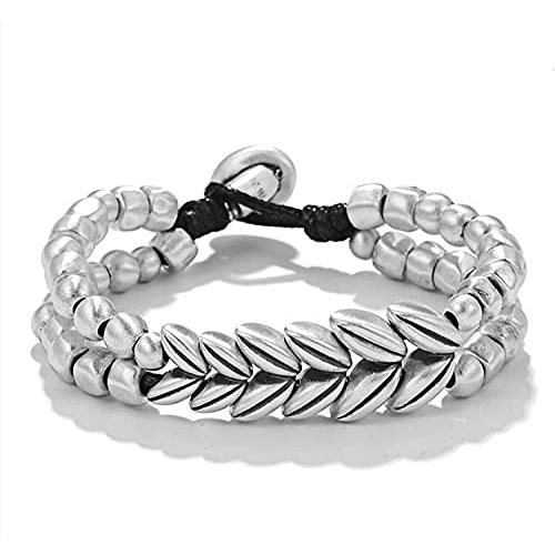 【並行輸入品】Albert Classic Sterling 99silver Trendy Metal Chain Link Braceleの画像
