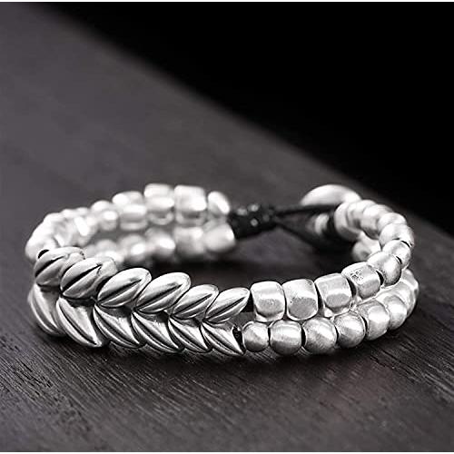 【並行輸入品】Albert Classic Sterling 99silver Trendy Metal Chain Link Braceleの画像