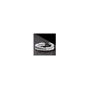 【並行輸入品】Albert Classic Sterling 99silver Trendy Metal Chain Link Braceleの画像