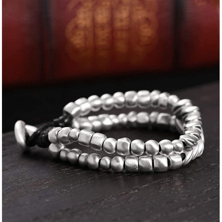 【並行輸入品】Albert Classic Sterling 99silver Trendy Metal Chain Link Braceleの画像
