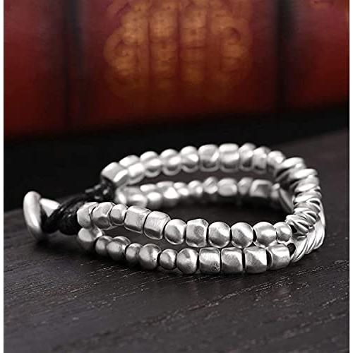 【並行輸入品】Albert Classic Sterling 99silver Trendy Metal Chain Link Braceleの画像