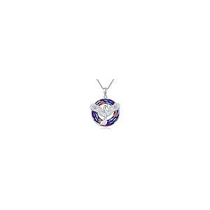 【並行輸入品】TOUPOP フェニックスネックレス スターリングシルバー 火山カラー サークル クリスタル フェニックスネックレス ジュエリー_2