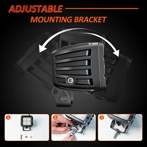 【並行輸入品】4WDKING LED Light Pods Diffused Light 3Inch 80W LED Off Road Worの画像
