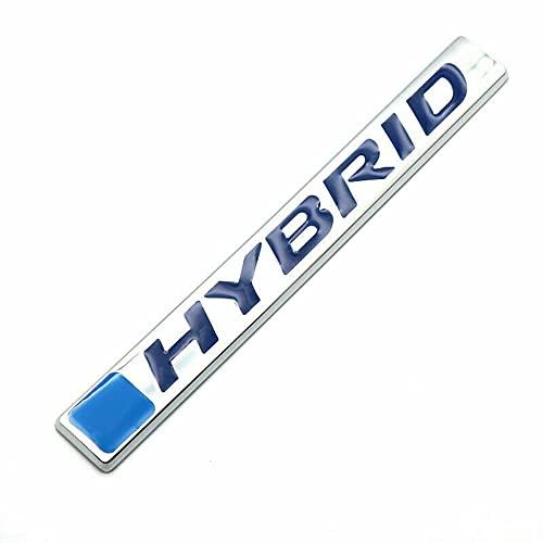 【並行輸入品】ハイブリッドフェンダーエンブレム 3Dメタルバッジデカール ユニバーサルトラックカー用 (ブルーシルバー) 1個 1PC Hybrの画像