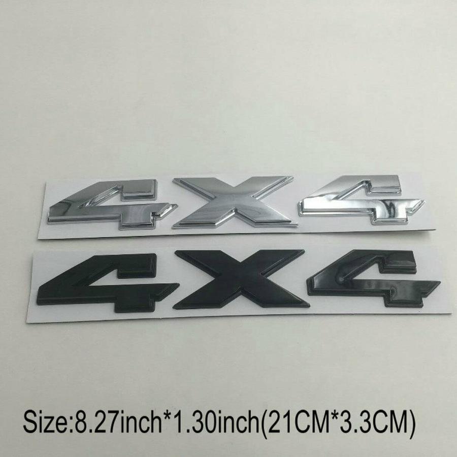 【並行輸入品】クローム 4X4 オフロード ロゴ リア トランク エンブレム バッジ 1500 2500 3500用 (1個) Chrome 4の画像