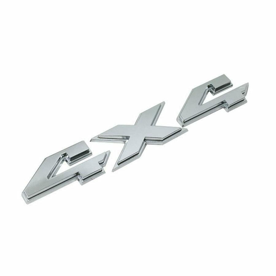 【並行輸入品】クローム 4X4 オフロード ロゴ リア トランク エンブレム バッジ 1500 2500 3500用 (1個) Chrome 4の画像