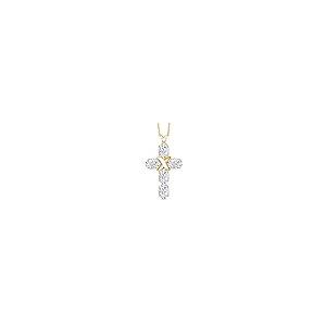 【並行輸入品】[Gem Stone King] 2.5カラット モアサナイト クロス ネックレス レディース シルバー925 18金 イエローゴ_2