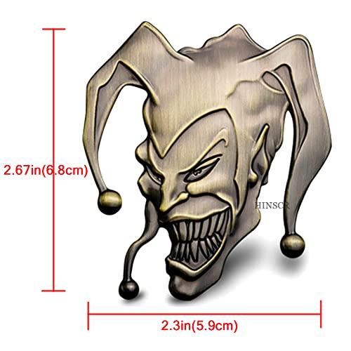 【並行輸入品】HINSCR 3D Joker car Decal Emblem Evil Jocker Jester Metal auto Eの画像
