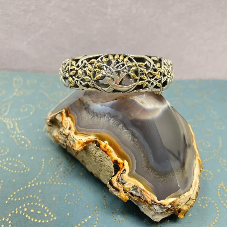 【並行輸入品】Keith Jack Jewelry ケルトの生命の樹カフブレスレット, 金属, キュービックジルコニア Keith Jack Jの画像