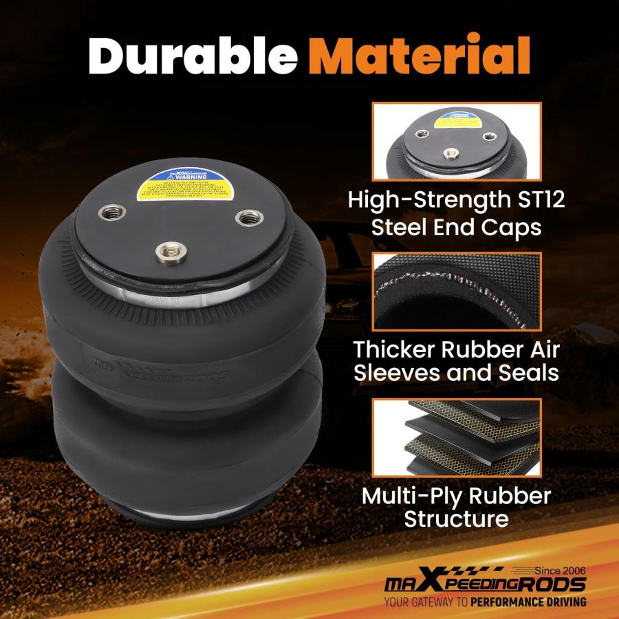 【並行輸入品】 maXpeedingrods Rear Air Suspension Bags Kit 5000lbs for 2011 201