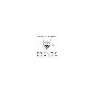 【並行輸入品】Zomodia Personalized Swan Necklace， Simulated Birthstone Necklac