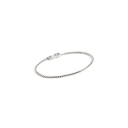【並行輸入品】Miansai メンズ アネックス ベネチアン チェーンブレスレット 光沢シルバー M Miansai Men's Annex Vの画像