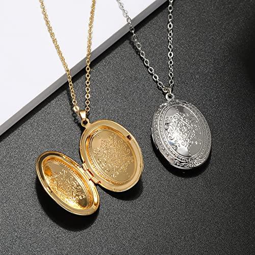 【並行輸入品】COLORFUL BLING 14K ゴールド シルバー レディース ガールズ ロマンチック ハート ロケット ネックレス 刻印