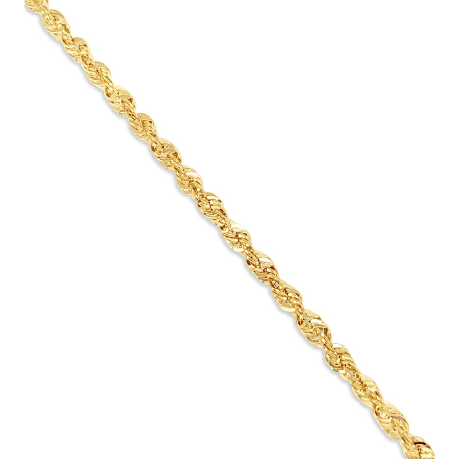 【並行輸入品】Olive & Chain 14k Solid Gold Rope Chain Bracelet for Men/Women,の画像