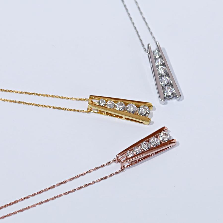 【並行輸入品】SAVEARTH DIAMONDS 1.25カラット ラウンドカット 人工モアッサナイトダイヤモンド 5ストーン ジャーニーバー_6