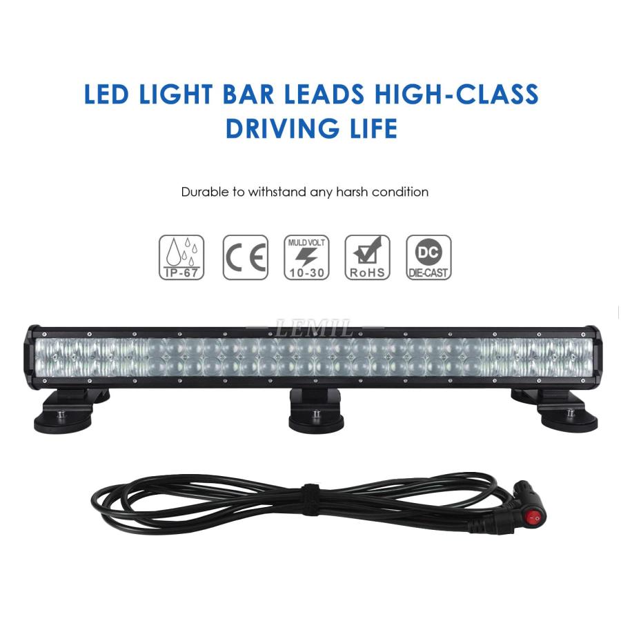 【並行輸入品】LEMIL 28インチ 180W 5D LEDライトバー LED磁気作業ライト フラッドスポットコンボ LEDランプバー フォグラ_6