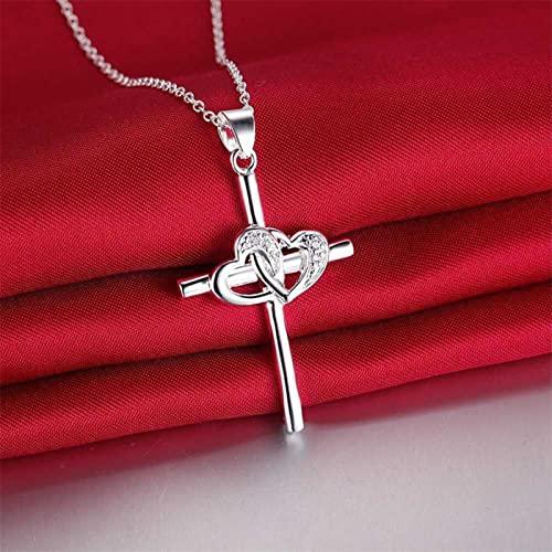 【並行輸入品】Littlepa Silver Cross Necklace for Women Men Teen Girls Gifts fo_3