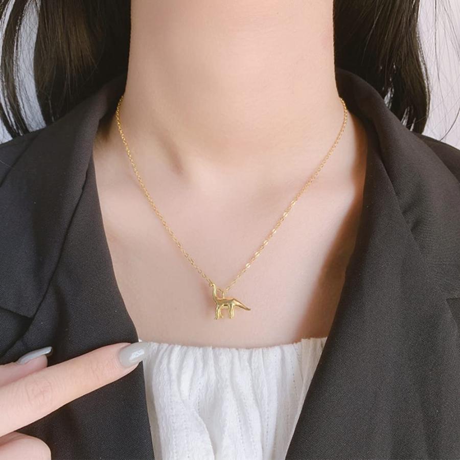 【並行輸入品】かわいい恐竜ペンダントネックレス レディース ティーン ガールズ 植物 イーター ブロントサウルス T Rex 動物 チャーム ドの画像