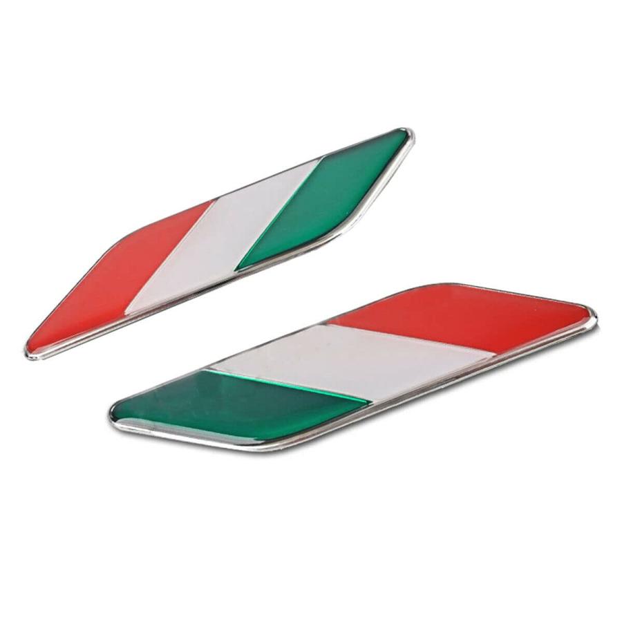 【並行輸入品】Pair Set Italy Italian Flag Emblem Car Styling 3D Aluminum Badgeの画像