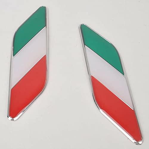 【並行輸入品】Pair Set Italy Italian Flag Emblem Car Styling 3D Aluminum Badgeの画像