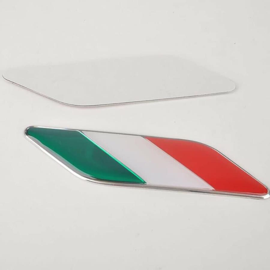 【並行輸入品】Pair Set Italy Italian Flag Emblem Car Styling 3D Aluminum Badgeの画像