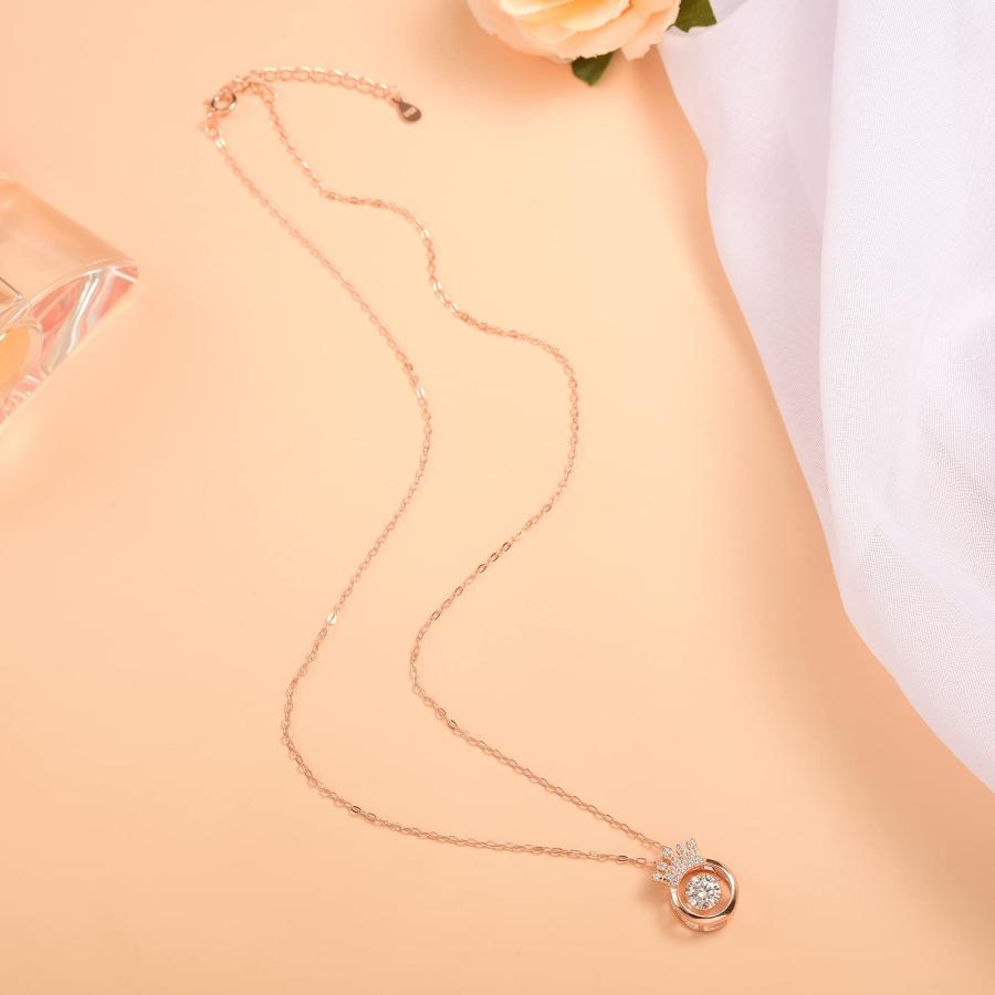 【並行輸入品】モアッサナイトペンダントネックレス 1/2カラット レディースダイヤモンドネックレス 925スターリングシルバーネックレス ネックの画像