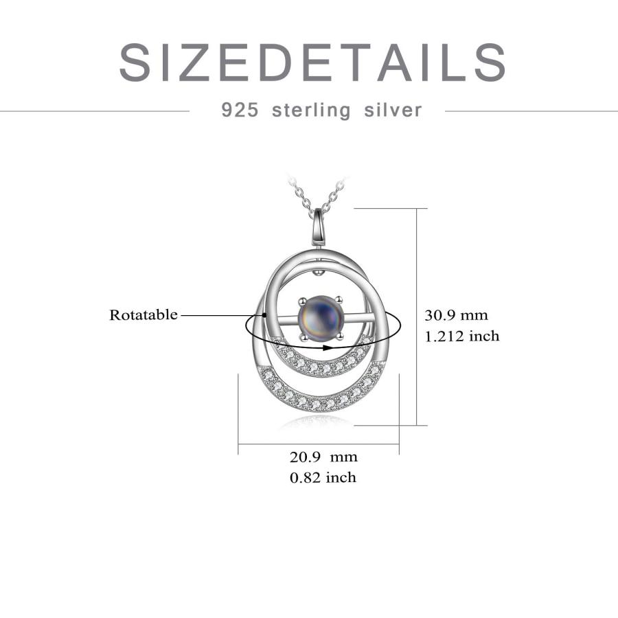 【並行輸入品】Sister Gifts from Sister スターリングシルバー ダブルサークル 誕生石ネックレス 「Always my s_9