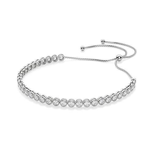 【並行輸入品】ERAA JEWEL Round Colorless Diamond Moissanite Bracelet Women, Weの画像