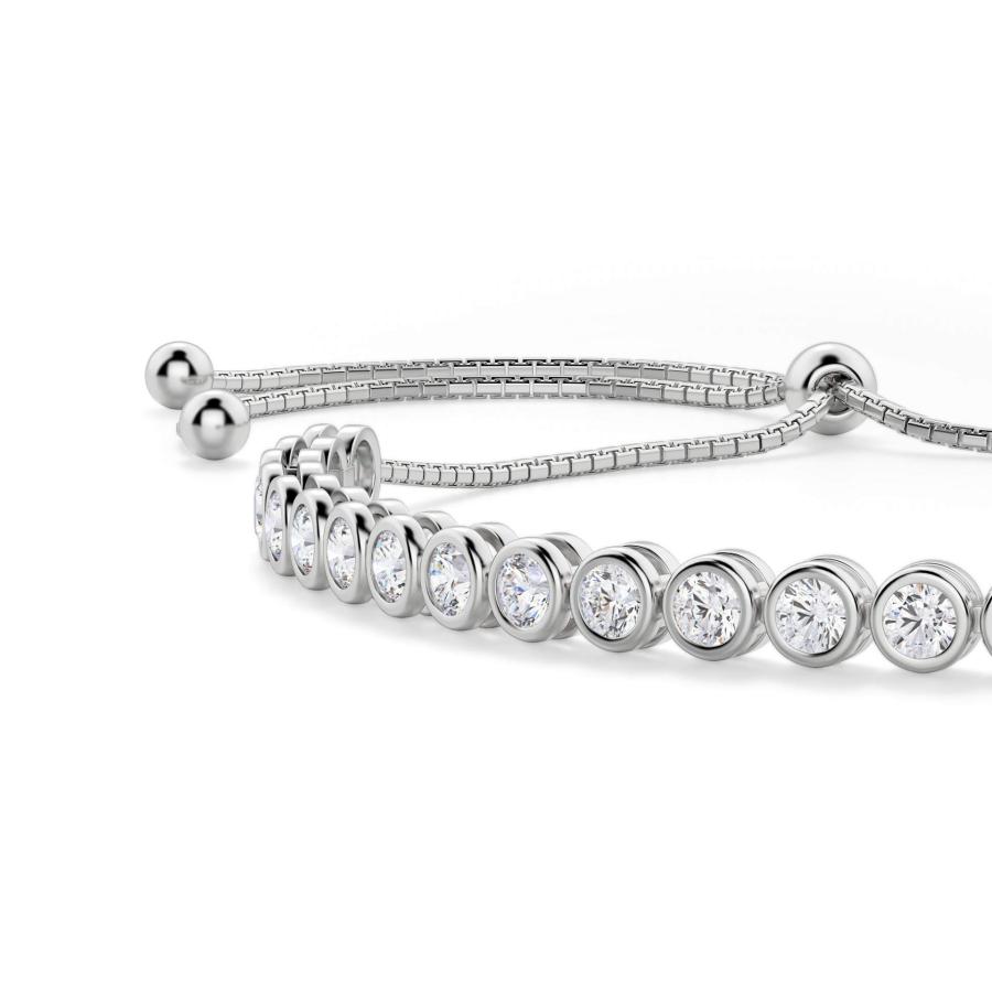 【並行輸入品】ERAA JEWEL Round Colorless Diamond Moissanite Bracelet Women, Weの画像