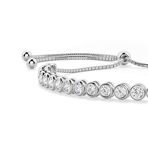 【並行輸入品】ERAA JEWEL Round Colorless Diamond Moissanite Bracelet Women, Weの画像