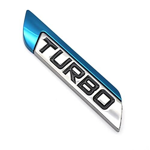 【並行輸入品】2Pcs Red 3D Turbo Logo Car Auto SUV Body Fender Emblem Badge Metの画像