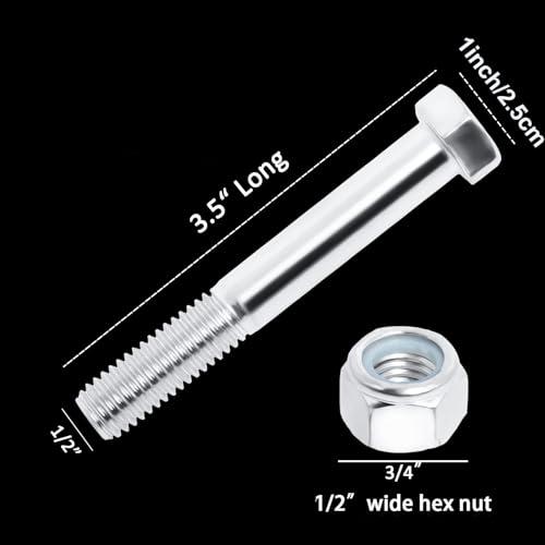 ロータリーカッター対応 ミルグレード 5 SAE J429 1/2インチ x 3 1/2インチ ナイロックナット付き 【Isometric】 並行輸入品