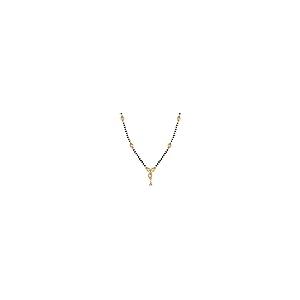 【並行輸入品】Zeneme Jewellery 金メッキ 4つのマンガルスートラ タンマニヤ ナラプサルネックレスペンダント ブラックビーズ ゴ_7